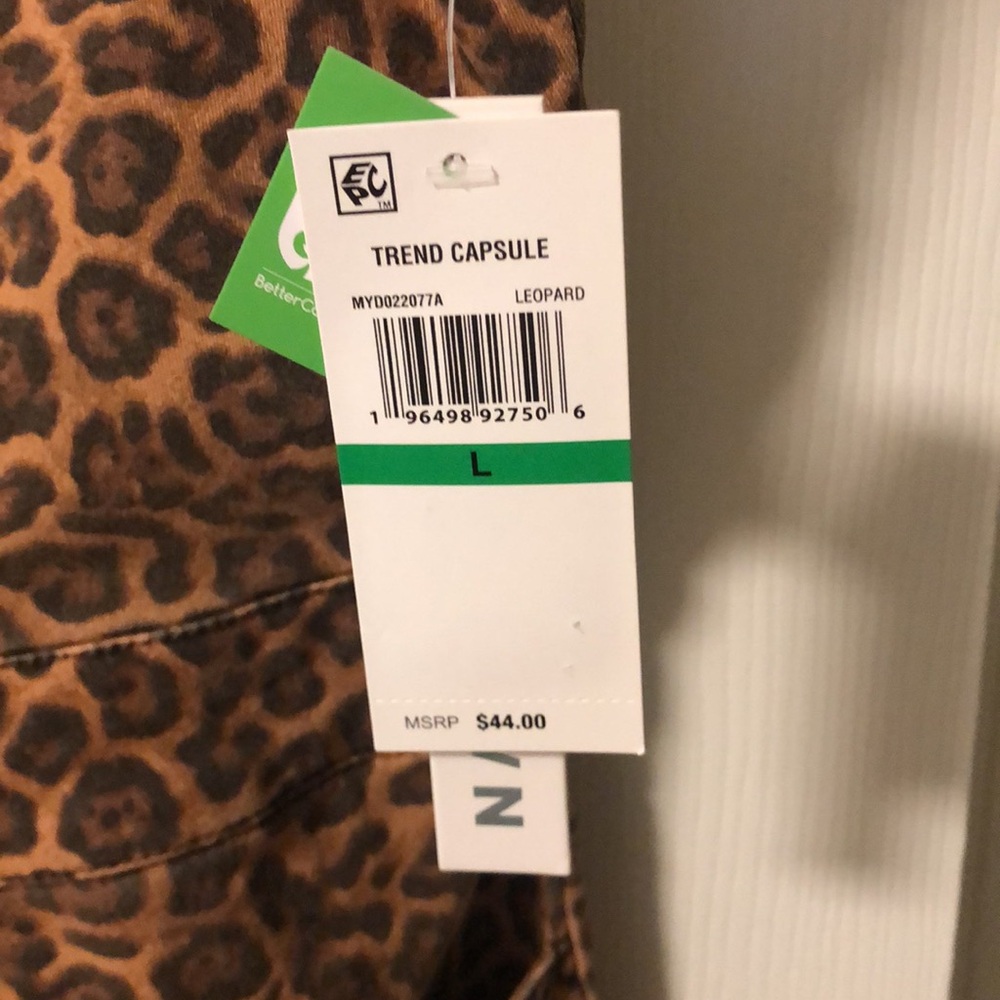 *LAST CALL* Tinseltown Juniors' Animal-Print Denim Mini Dress - Size L NEW - Picture 6 of 8